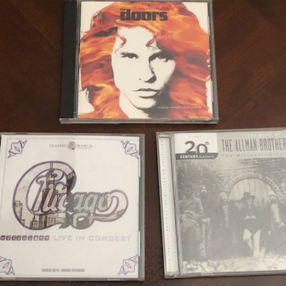 The Best of the 60's & 70's music Lot of 3 CD's Allman Bros, Chicago, The Doors